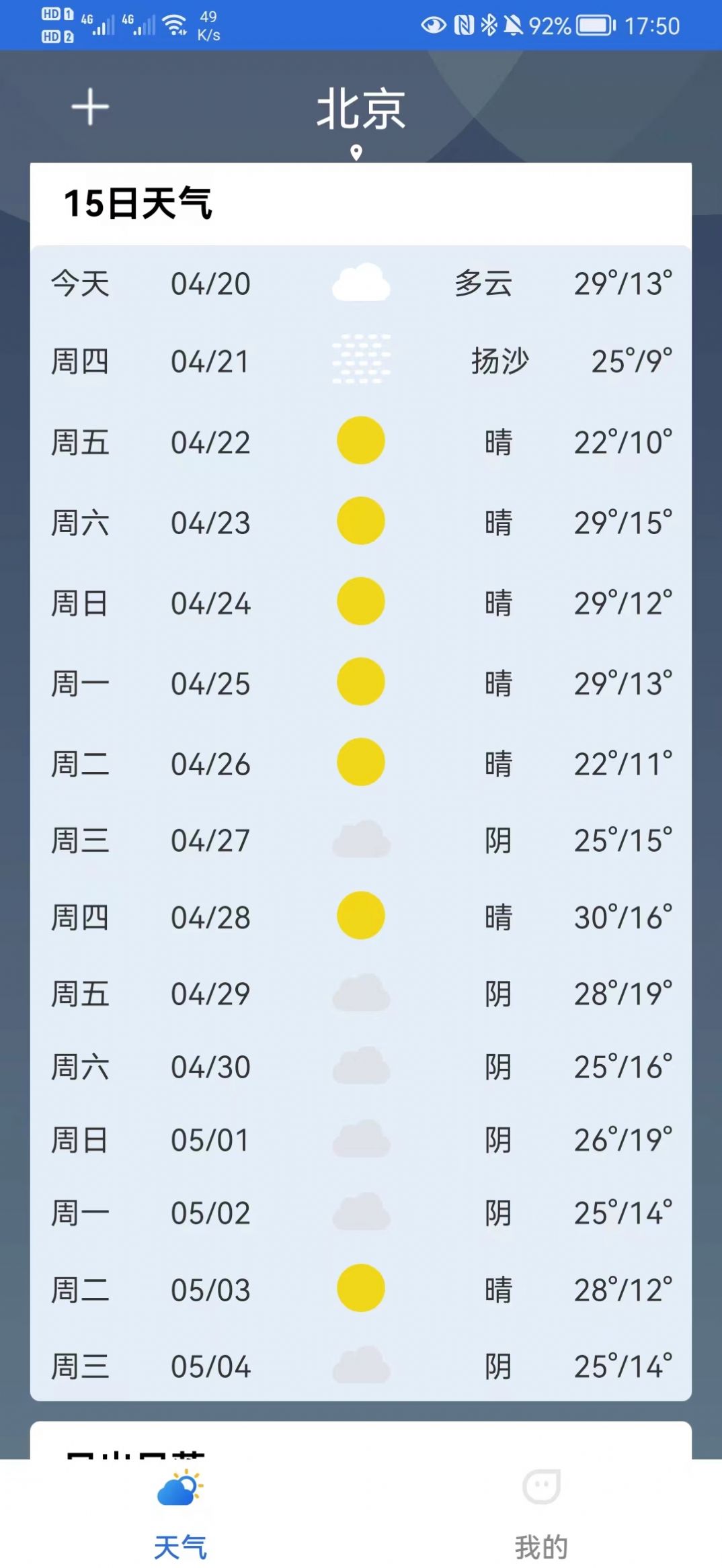 福瑞天气软件2022.04.20
